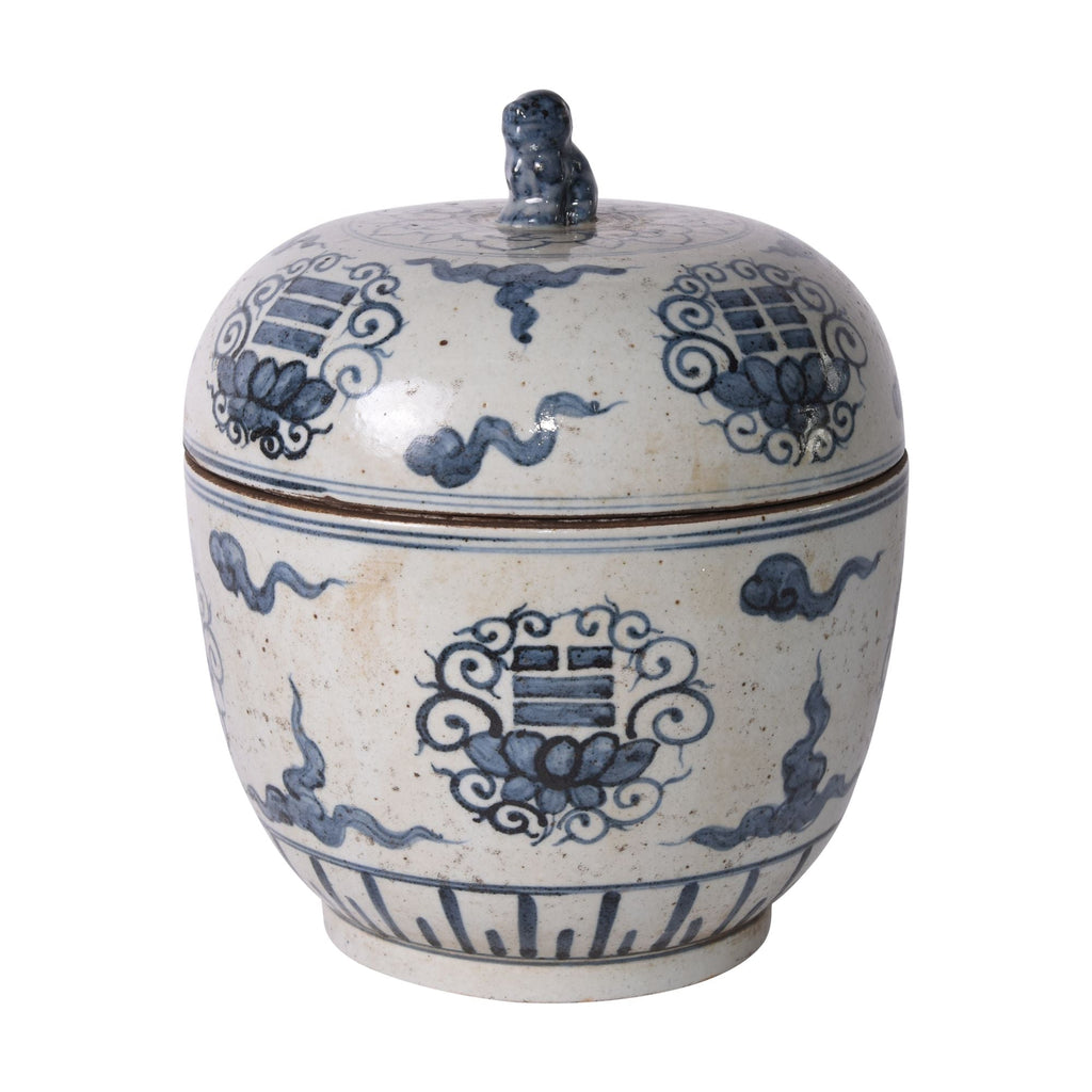 Blue And White Tai Chi Lidded Jar