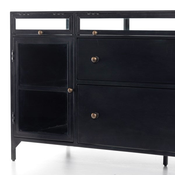 Shadow Box Modular Filing Credenza-Black
