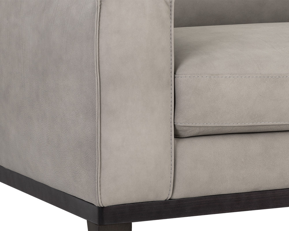 Davilo Armchair - Light Grey Leather