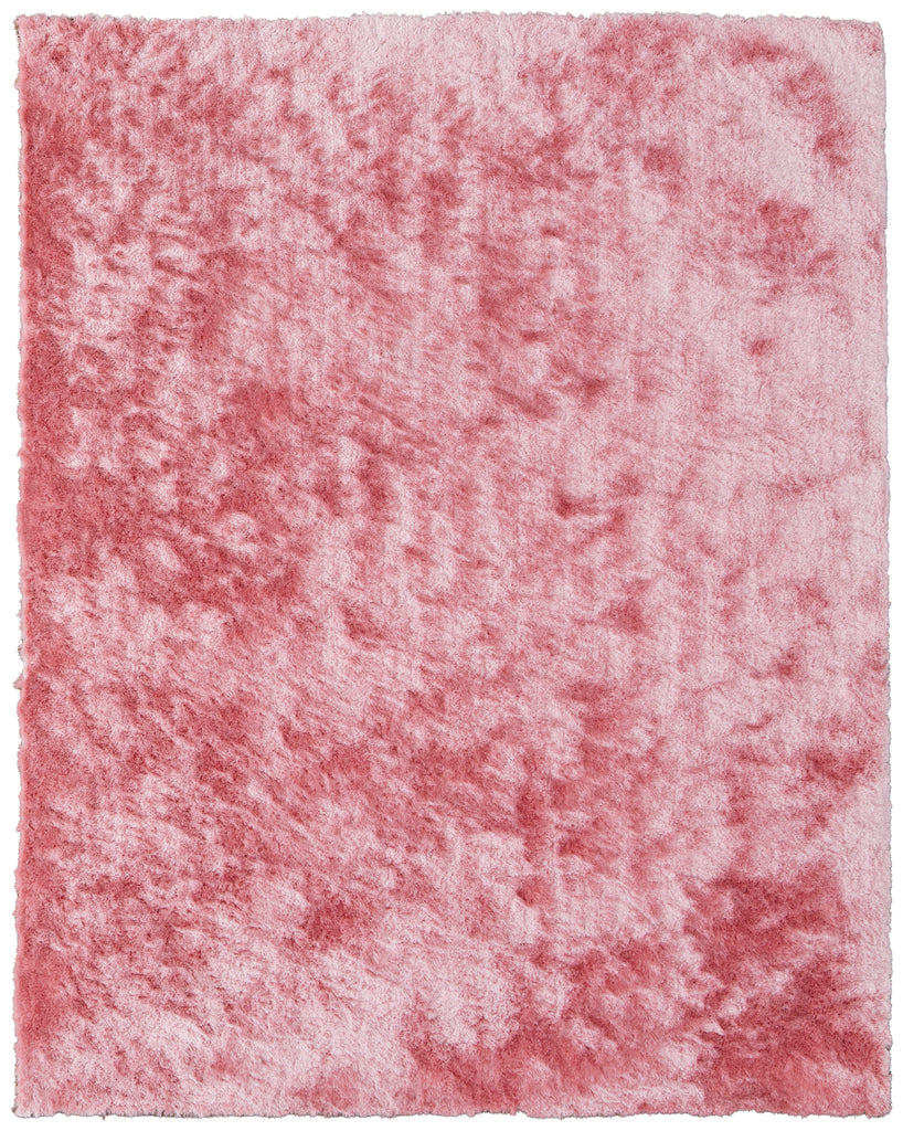 Indochine Modern Solid Pink Area Rug (7'6" x 9'6" / Pattern 2)