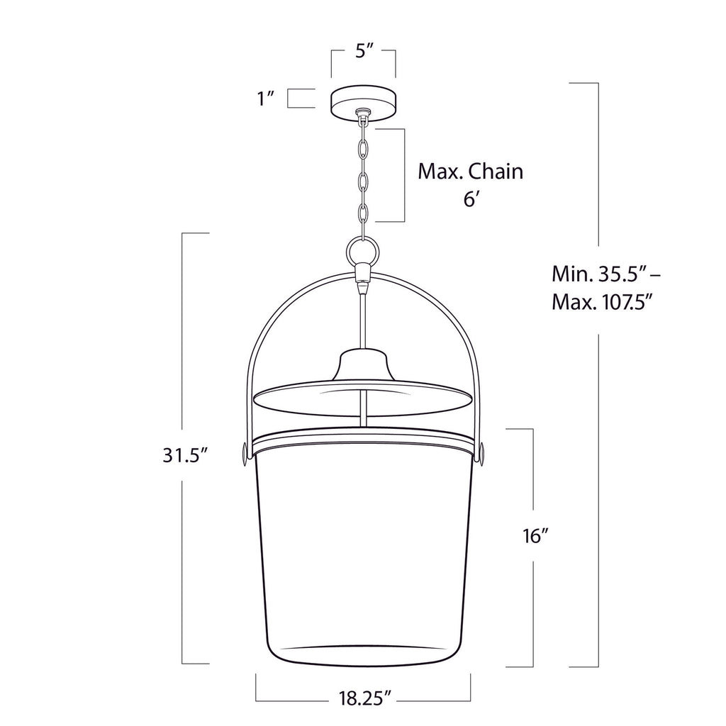 Emerson Bell Jar Pendant Large