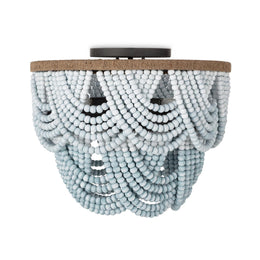 Coastal Living Ombre Wood Bead Flush Mount