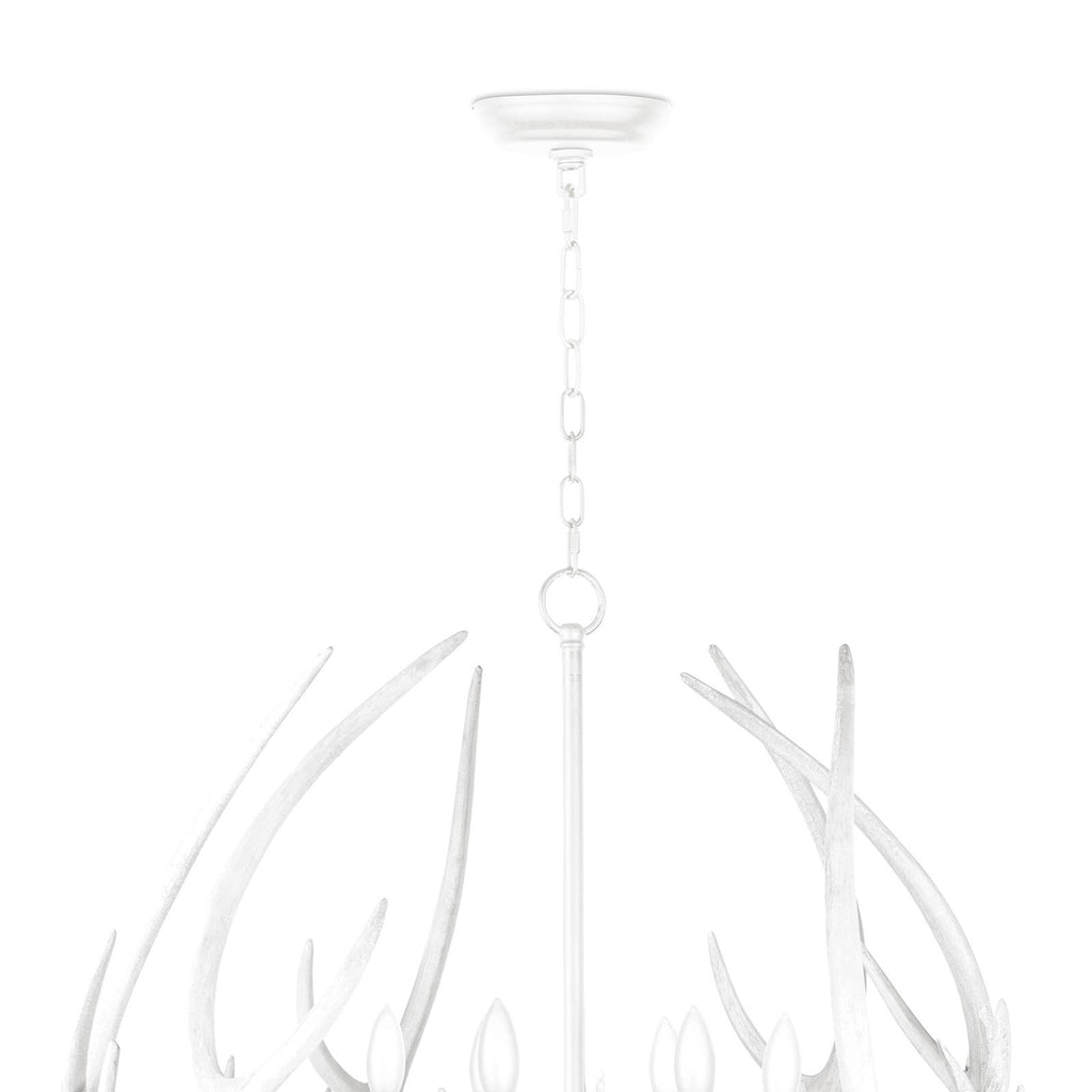 Waylon Antler Round Chandelier (White)