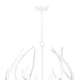 Waylon Antler Round Chandelier (White)