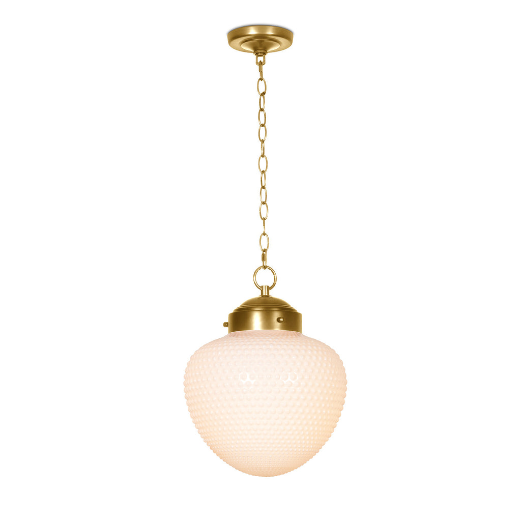 Cole Glass Pendant - Natural Brass