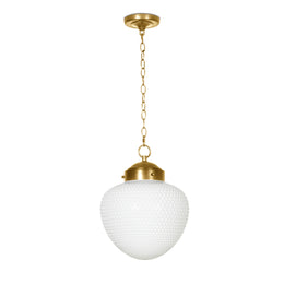 Cole Glass Pendant - Natural Brass