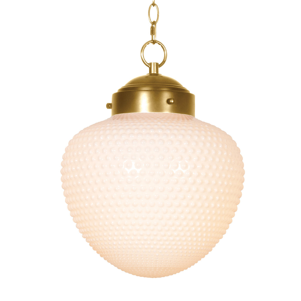 Cole Glass Pendant - Natural Brass