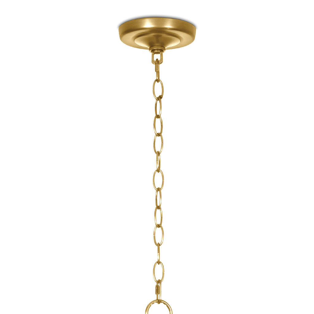 Cole Glass Pendant - Natural Brass