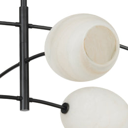 Artemis Chandelier, Oil Rubbed Bronze with Alabaster Glass