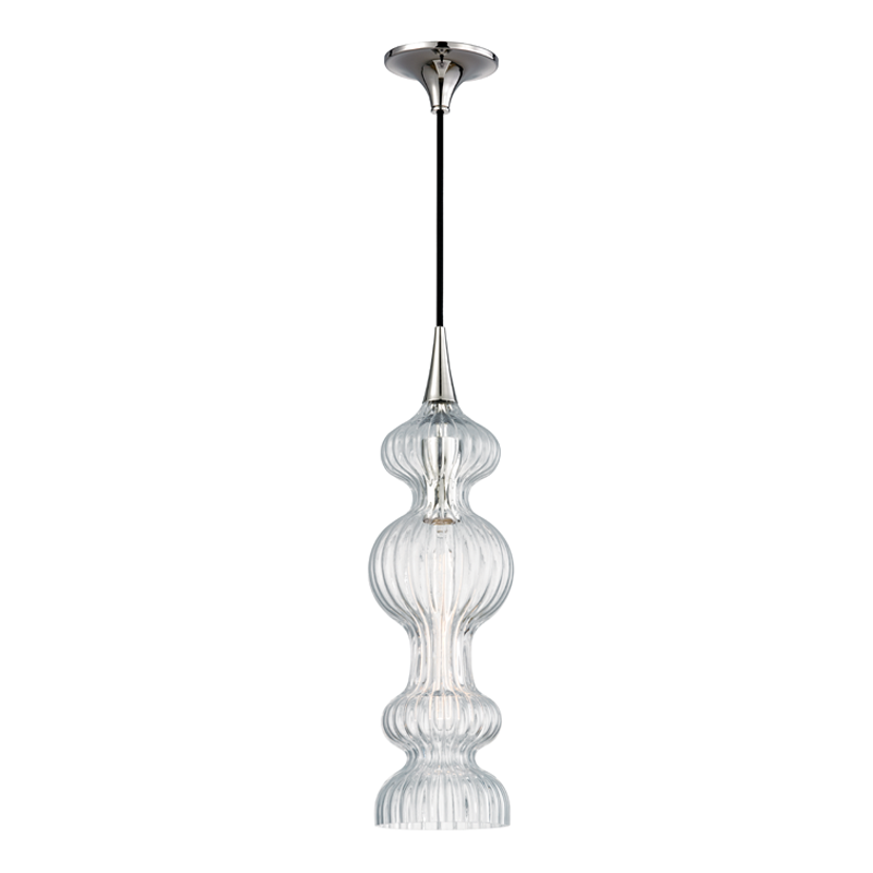 Pomfret Pendant Clear - Polished Nickel