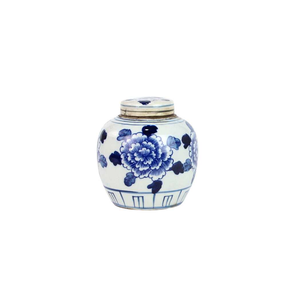 Blue And White Mini Jar The Peony