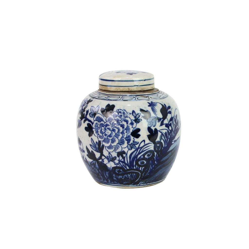 Blue And White Mini Jar Flower Blossom