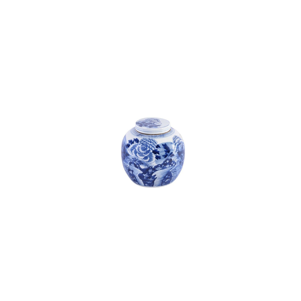 Blue and White Peony Ancestor Jar