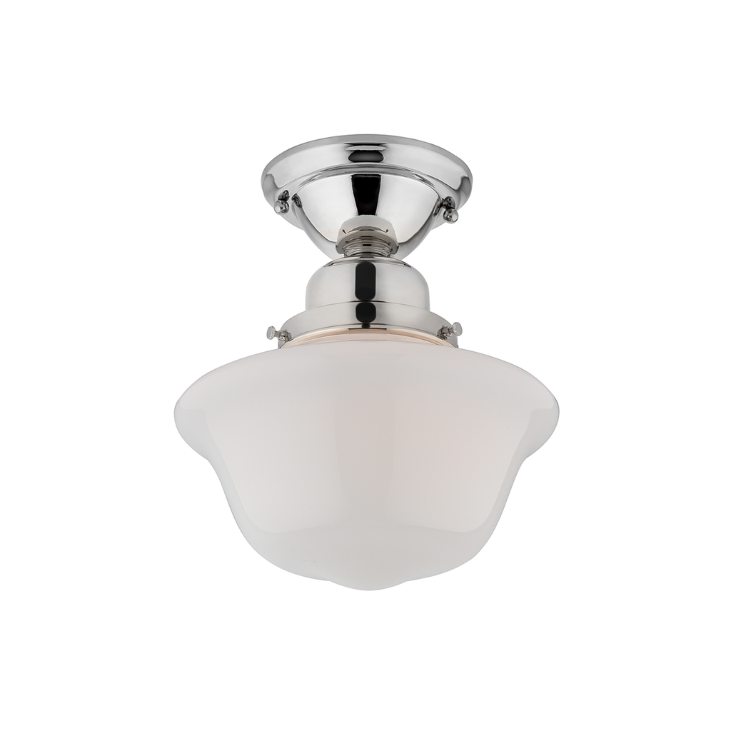 Edison Collection Semi Flush 10" - Polished Nickel