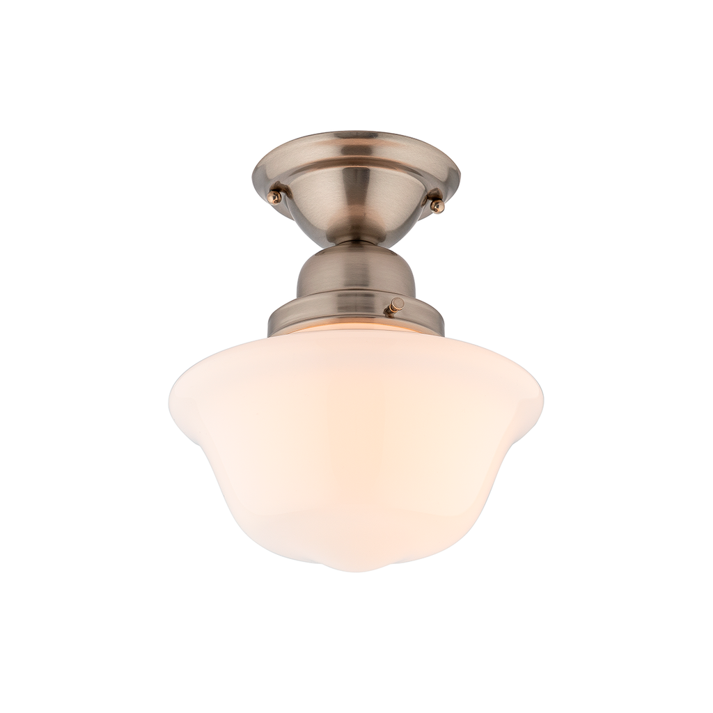 Edison Collection Semi Flush 10" - Satin Nickel