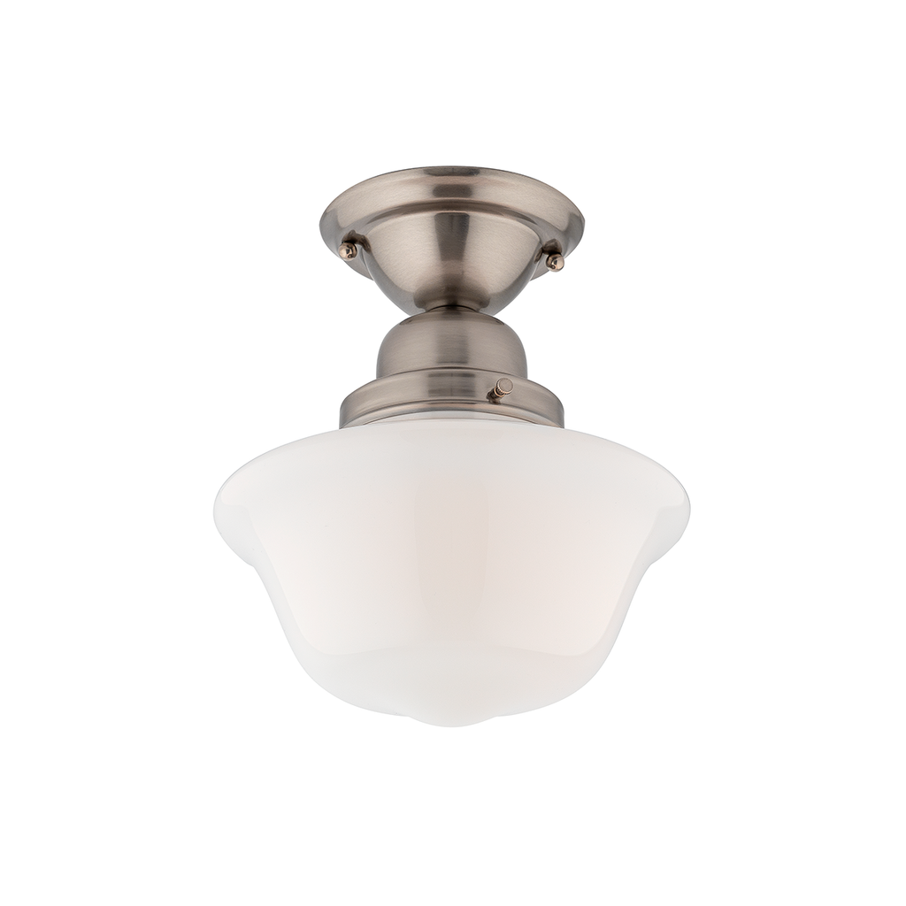 Edison Collection Semi Flush 10" - Satin Nickel