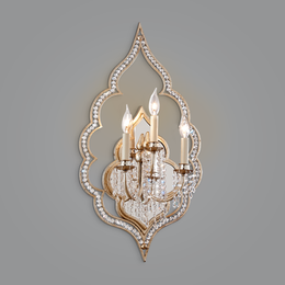 Bijoux Wall Sconce 29" - Silver Leaf With Antique Mist