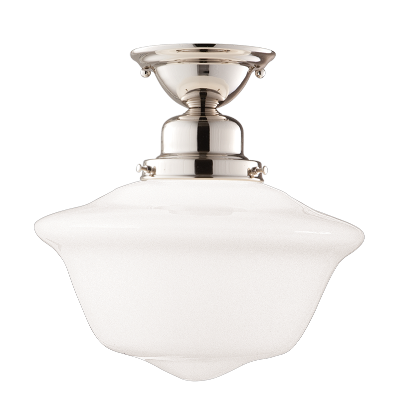 Edison Collection Semi Flush 15" - Polished Nickel