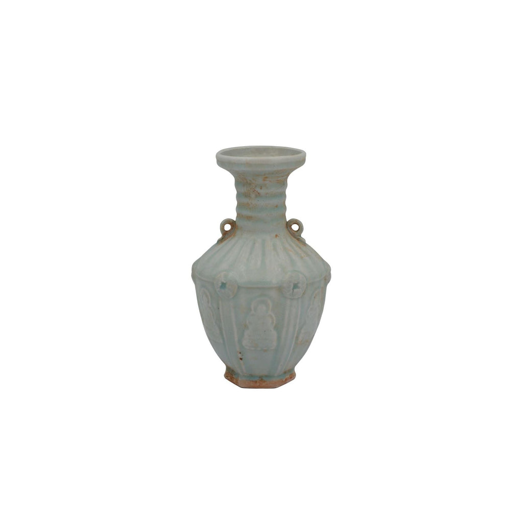 Celadon Hexagonal Double Ear Vase