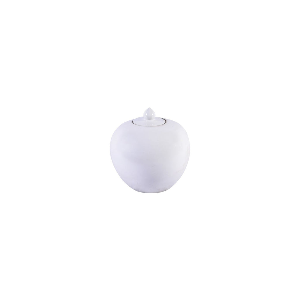 Matte White Porcelain Melon Jar