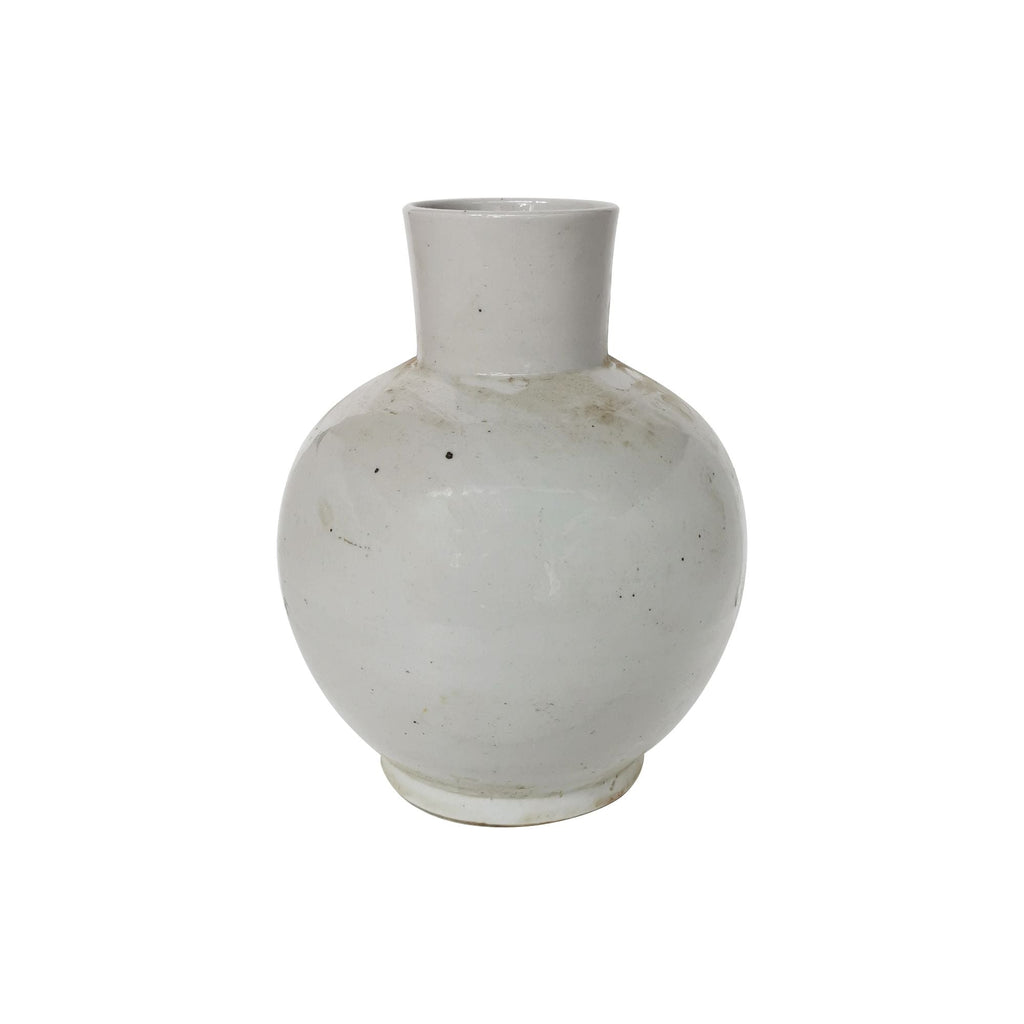 Busan White Balloon Vase Small