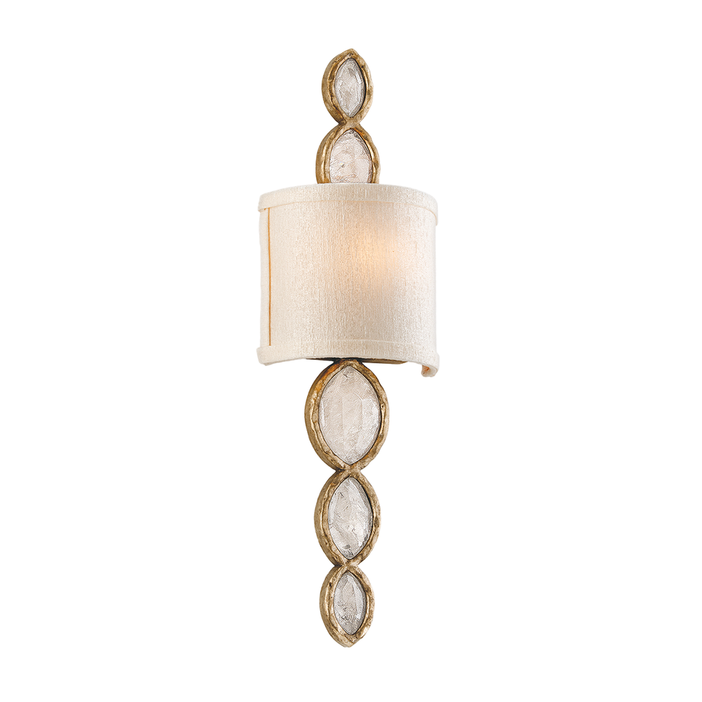 Fame & Fortune Wall Sconce 20" - Brazilian Silver Leaf