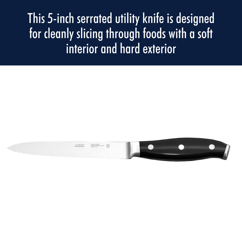 5" Serrated Utility Knife Forged Premio