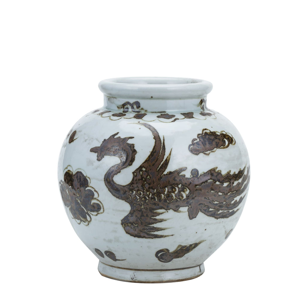 Rusty Brown Small Jar Phoenix