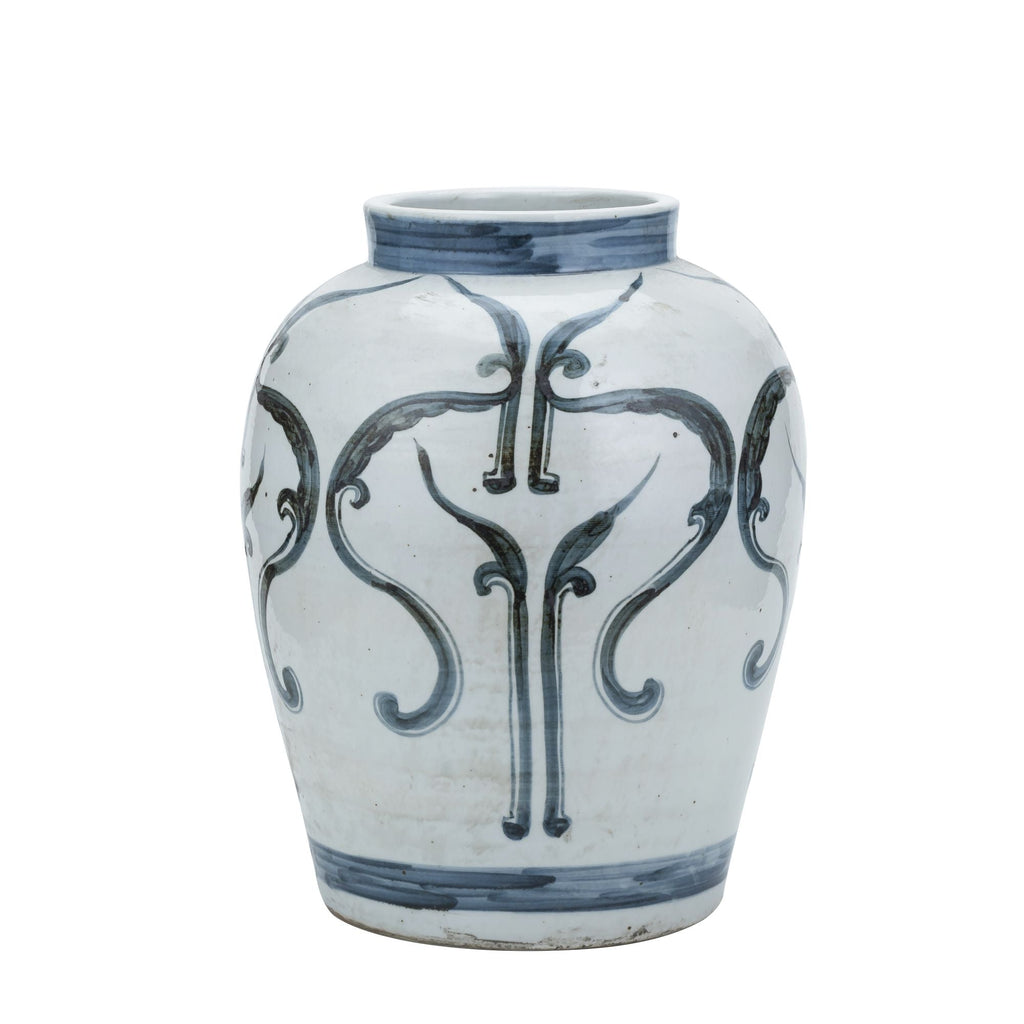 Blue And White Peking Opera Mask Jar