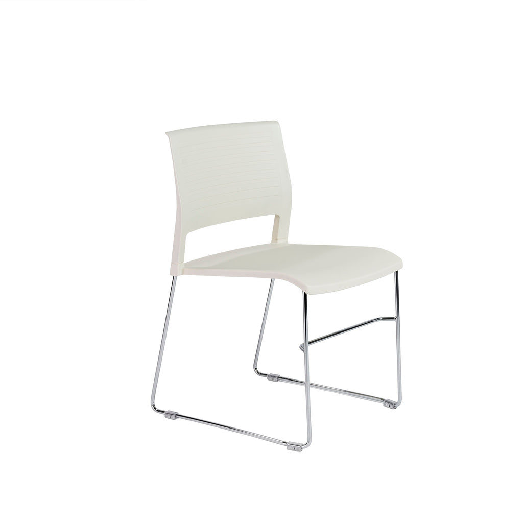 Renate Stacking Side Chair - White,Set of 4