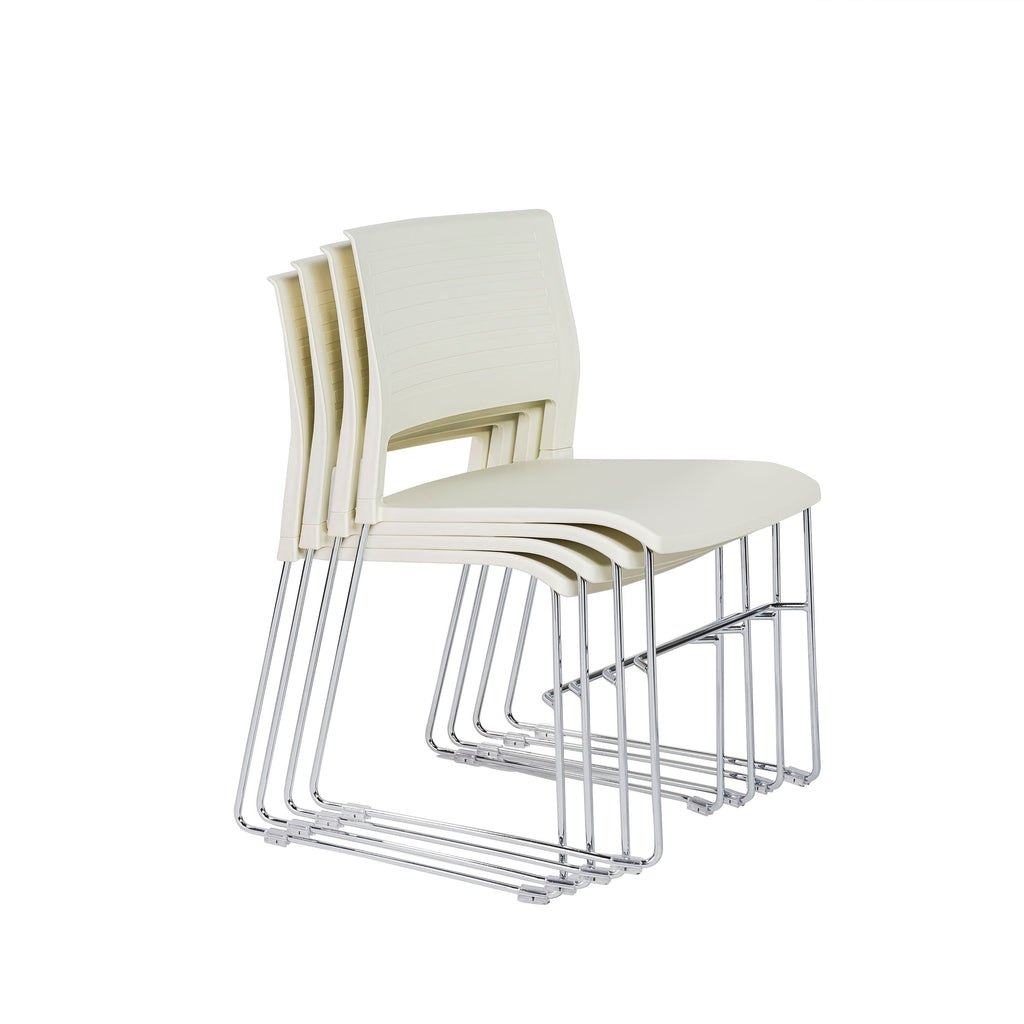 Renate Stacking Side Chair - White,Set of 4