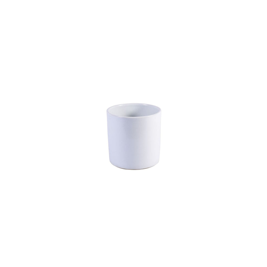 Matte White Porcelain Orchid Pot