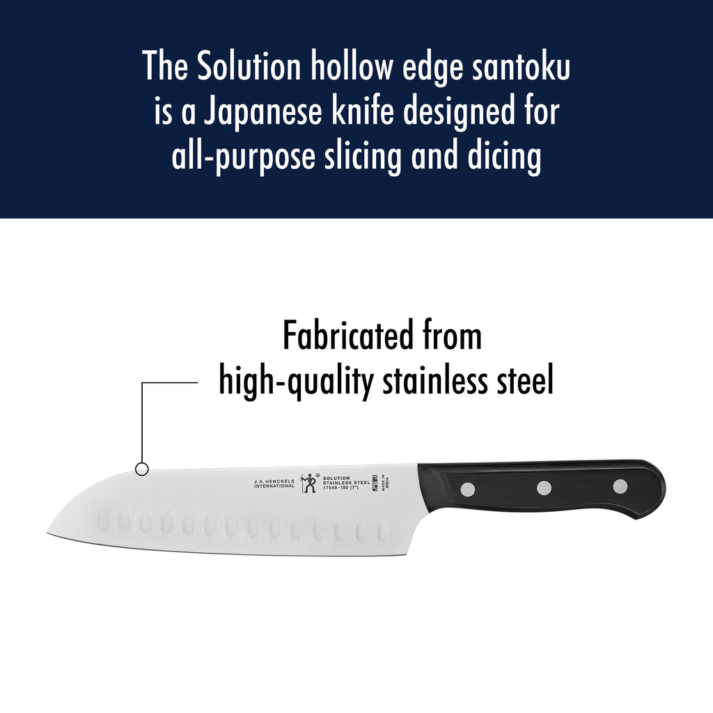 7" Hollow Edge Santoku Knife Solution