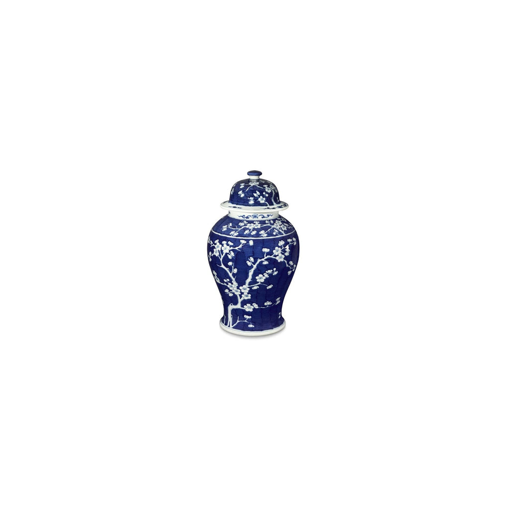 Blue and White Plum Tree Temple Jar