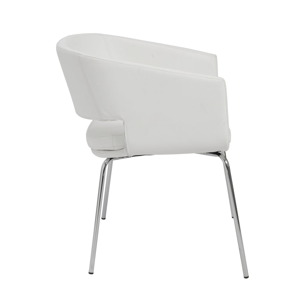 Amelia Lounge Chair - White,Set of 2