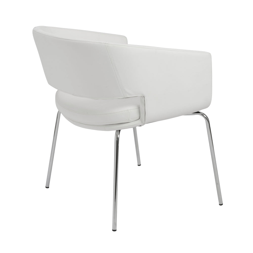 Amelia Lounge Chair - White,Set of 2