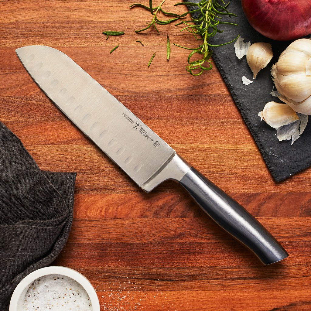 7" Hollow Edge Santoku Graphite