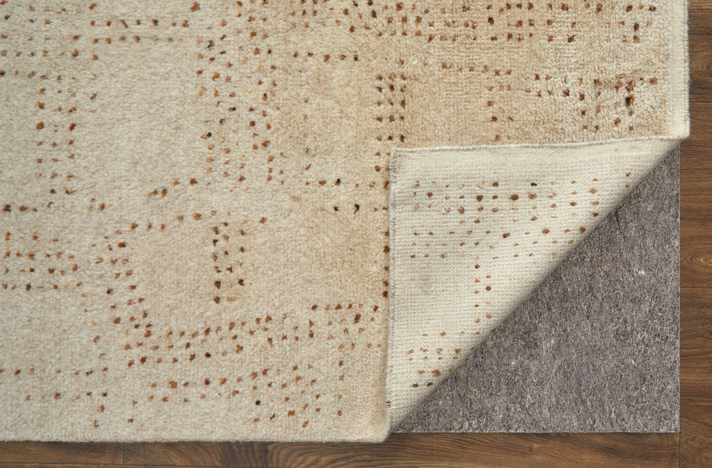 Truxel Modern Polka Dots Tan Brown Area Rug (8' x 10')