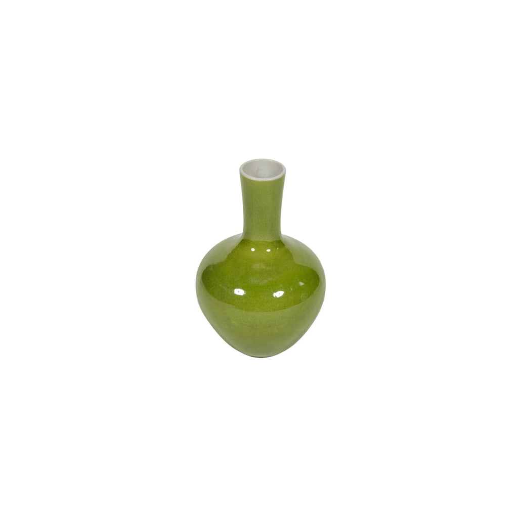 Lime Green Globular Vase Medium