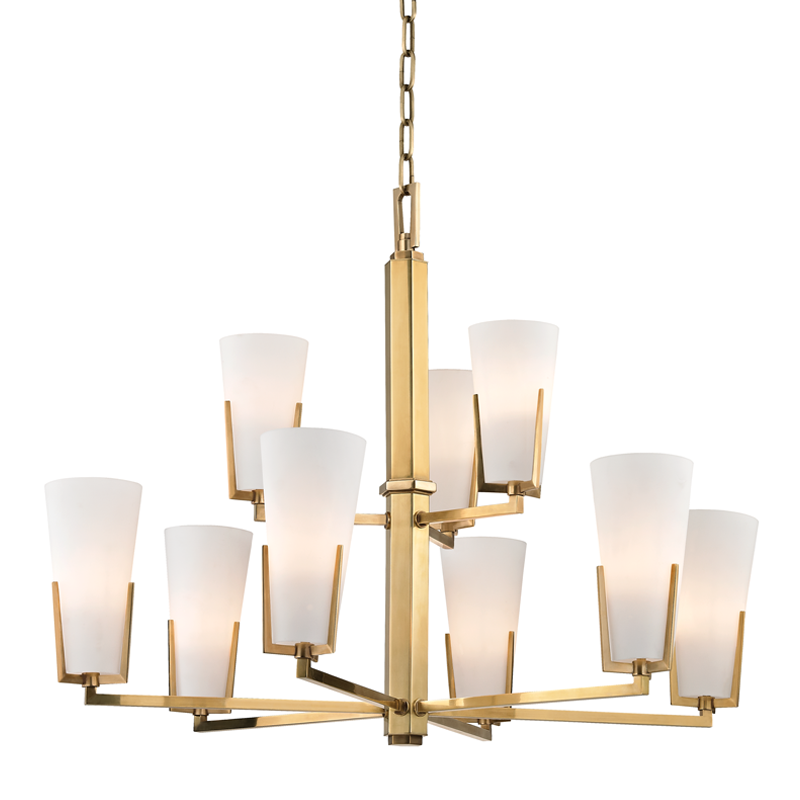 Upton Chandelier 25" - Aged Brass