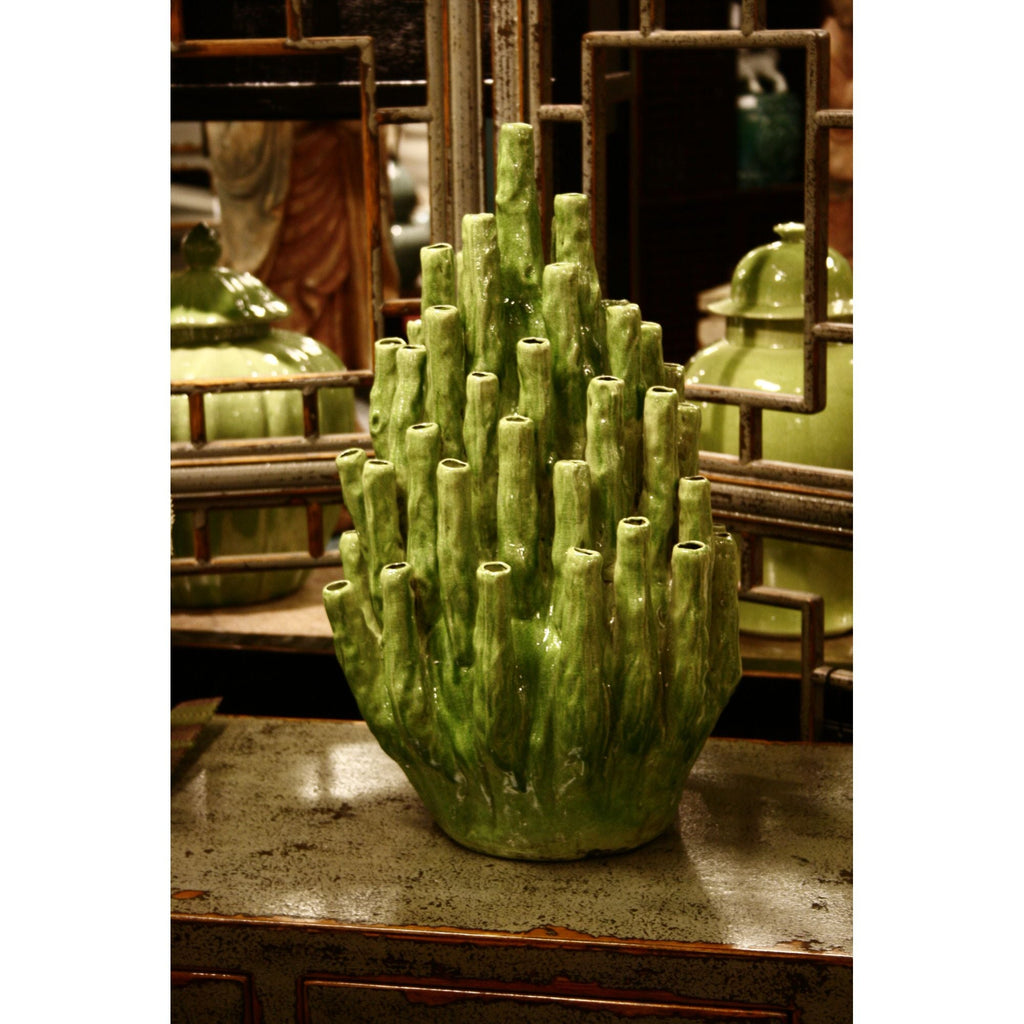 Coral Vase Lime Green L