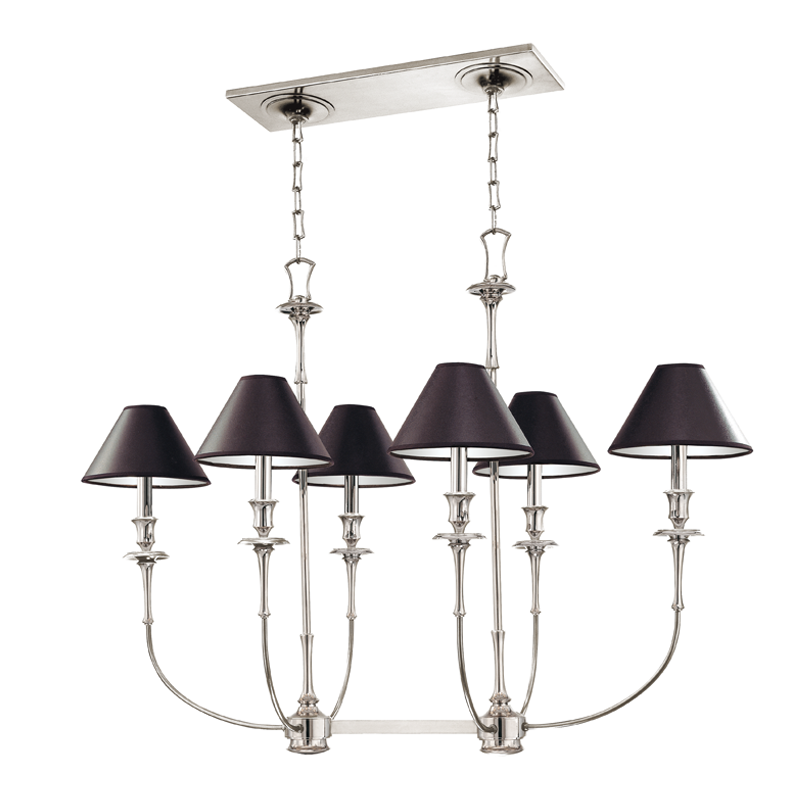 Jasper Chandelier - Polished Nickel