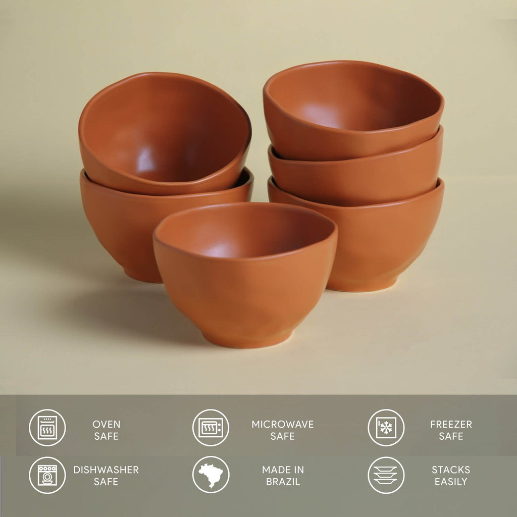 Terracotta Soup Bowls, Set of 6