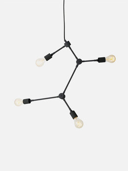 Franklin Chandelier, Black, UL