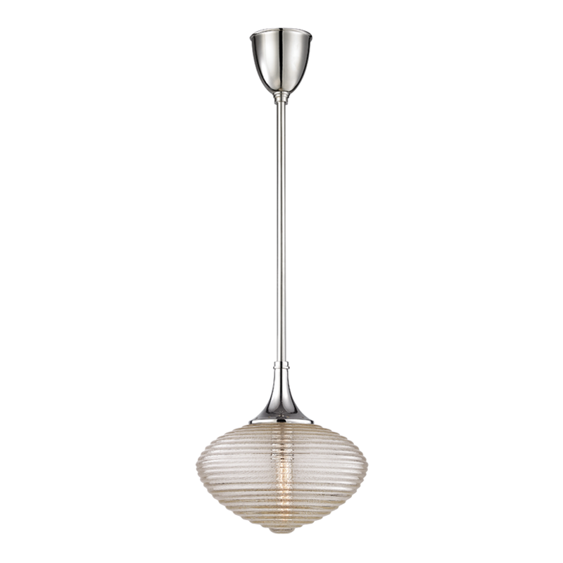 Knox Pendant Clear - Polished Nickel