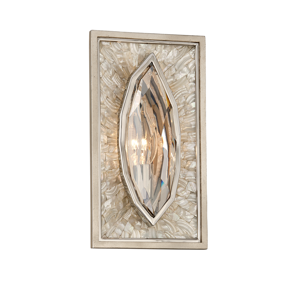 Hard To Get Wall Sconce - Silver Leaf Polished Stainless