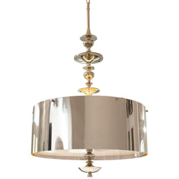 Turned Pendant Chandelier : Turned Pendant Chandelier (Large / Nickel)