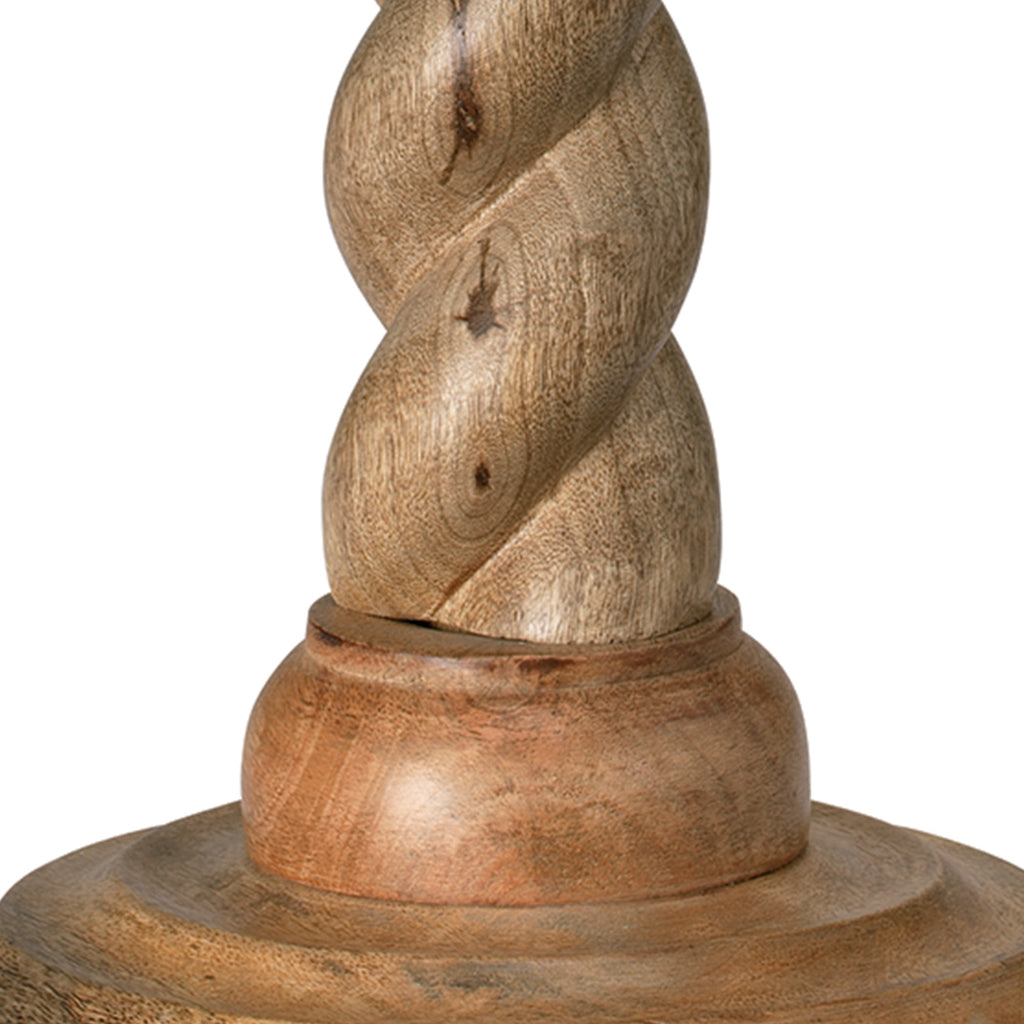 Barley Twist Table Lamp-Brown