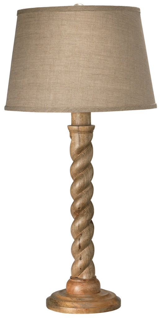 Barley Twist Table Lamp-Brown