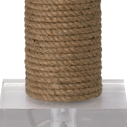 Cylinder Rope Table Lamp-Brown